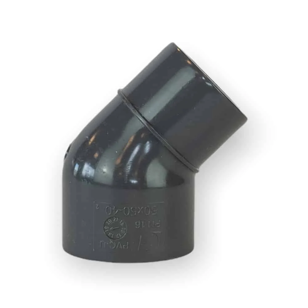 PVC 45° Reducering 50 mm