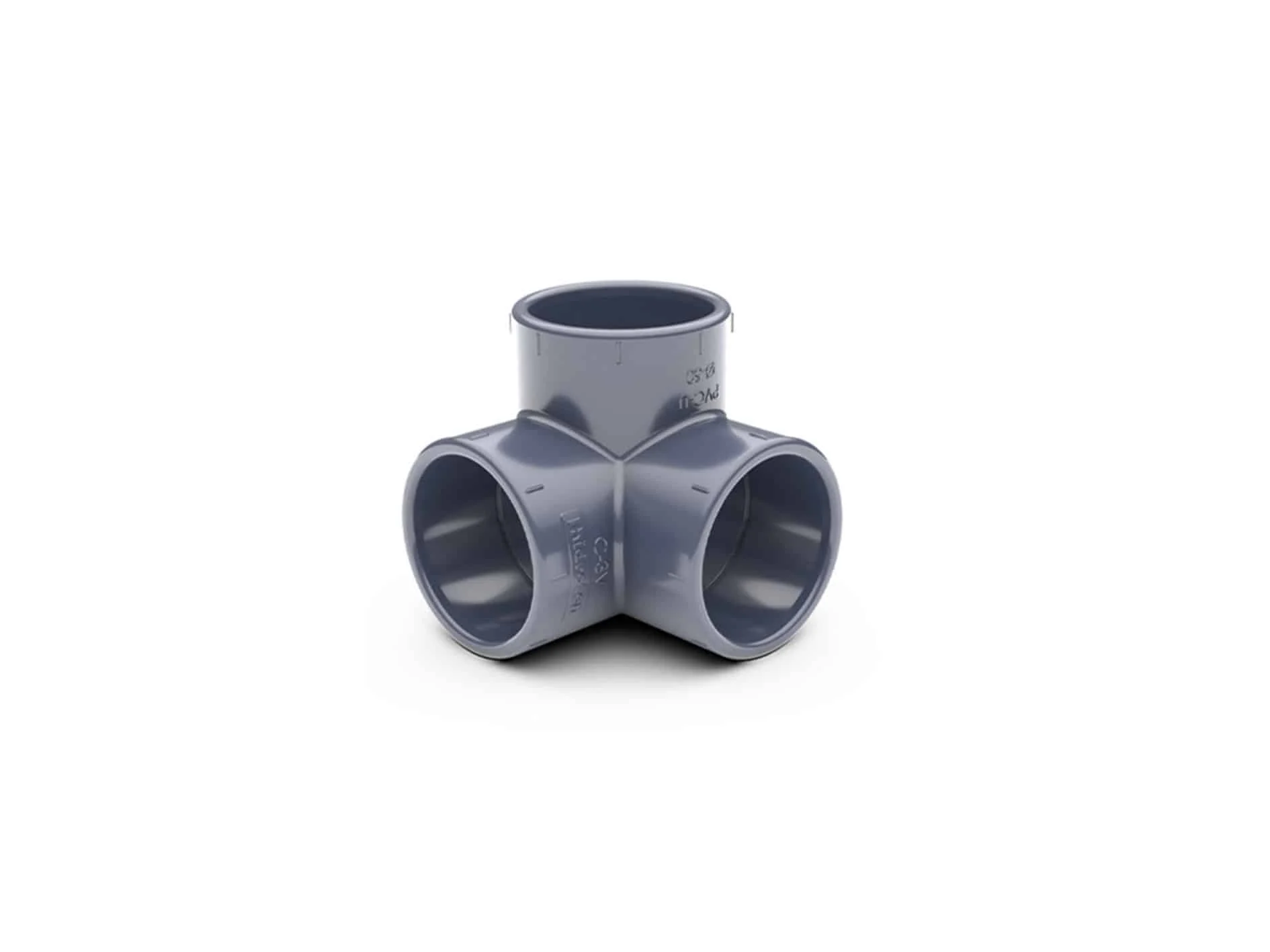 PVC T-rör 90°, 50 mm